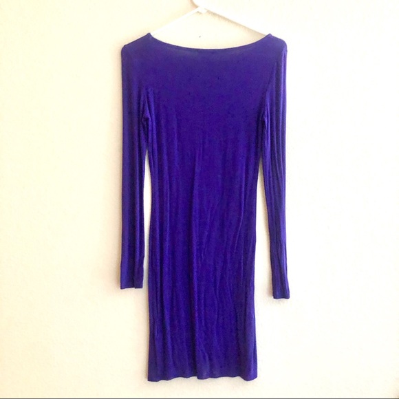 TopShop Bodycon Purple Jersey Dress - Picture 3 of 4